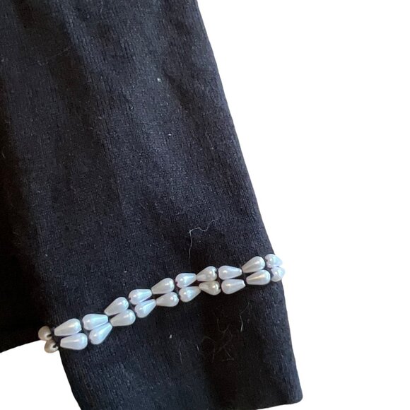 Designers Originals Studio JOY Womens Black Cardigan W/ Beaded Embellishments Si - Picture 6 of 6